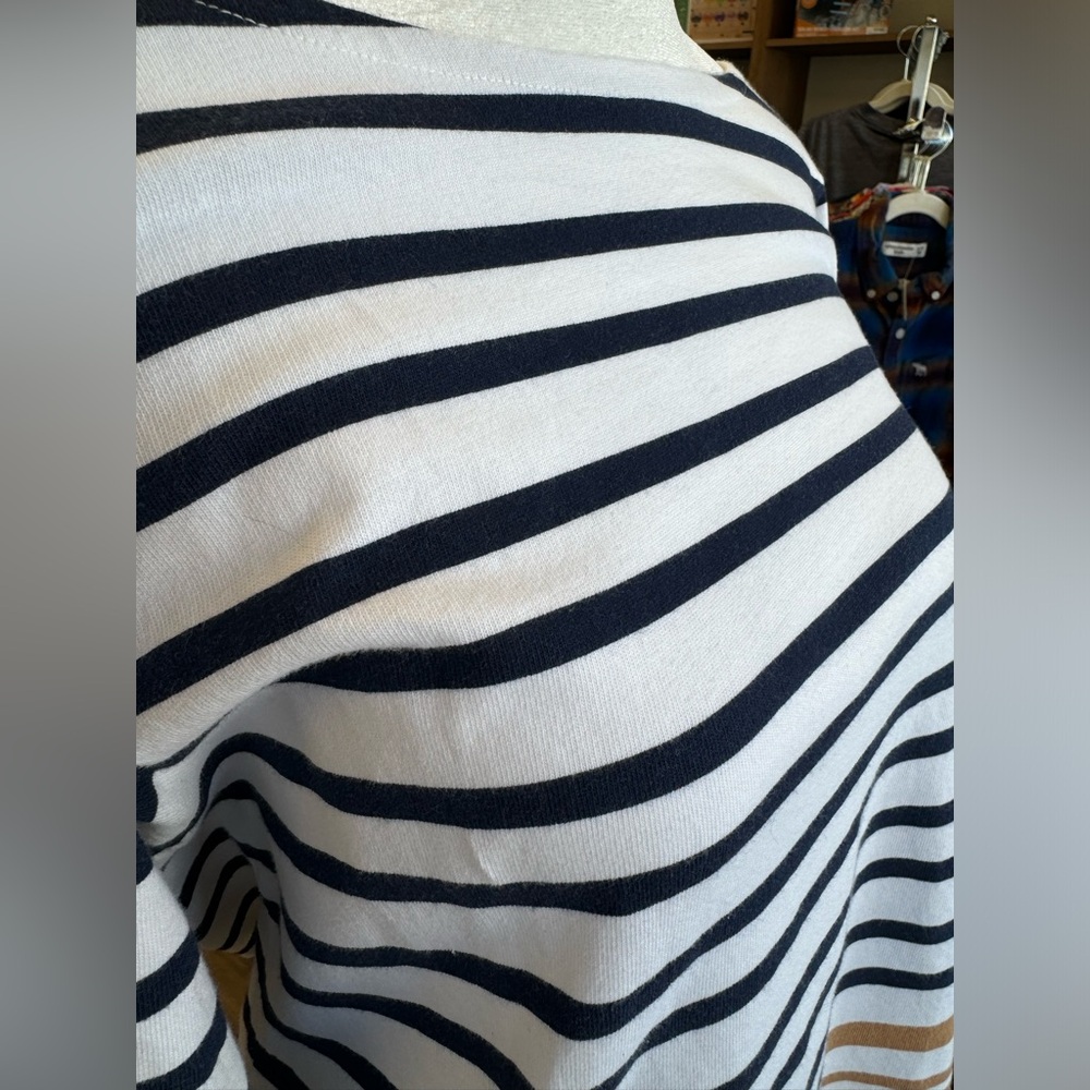 TALBOTS Striped Cotton Top Small